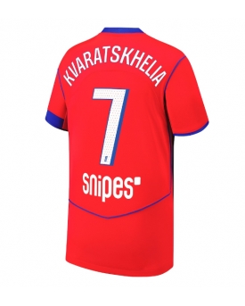 Billige Fotballdrakt Paris Saint-Germain Khvicha Kvaratskhelia #7 Replika Tredjedrakt 2025-26 Kortermet Billige Fotballdrakt Paris Saint-Germain Khvicha Kvaratskhelia #7 Replika Tredjedrakt 2025-26 Kortermet